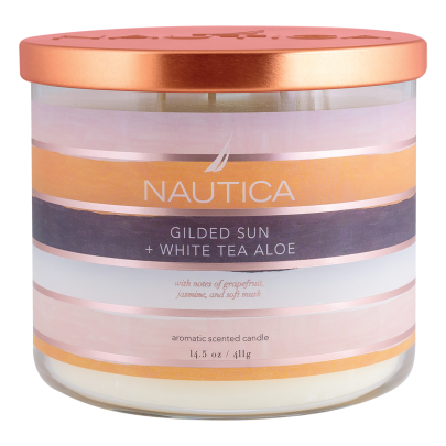 Nautica Gilded Sun + White Tea Aloe Candle