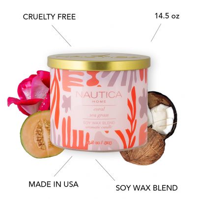 Nautica Coral Sea Grass Candle