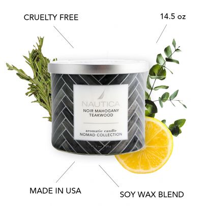Nautica Noir Mahogany Teakwood Candle