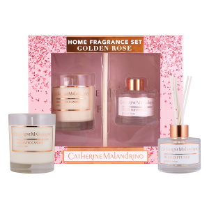 Catherine Malandrino Golden Rose Candle Gift Set